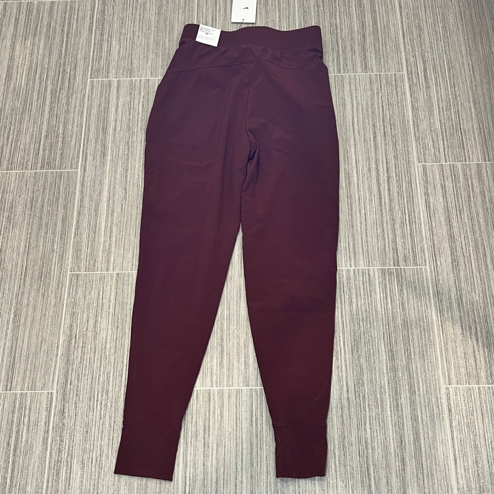 Nike Dri-FIT Training Joggers Womens XS Burgundy Mid Rise Performance Athleisure - Picture 3 of 10